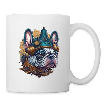 Bouledogue Français dans le Style Steampunk - Mug blanc - blanc - Droite