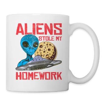 Alien, UFO, UAP, Space, Weltraum Flugobjekt - Tasse - Weiß - Rechts