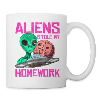 Alien, OVNI, UAP, Espace, Objet volant de l’espace - Mug blanc - blanc - Droite