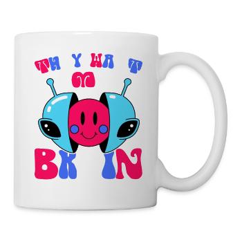 Alien, OVNI, UAP, Espace, Objet volant de l’espace - Mug blanc - blanc - Droite