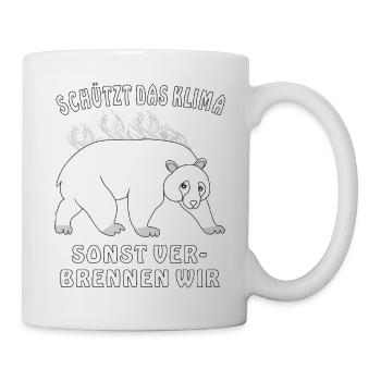 EISBÄR SCHÜTZT DAS KLIMA - Tasse - Weiß - Rechts