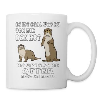 HAUPTSACHE OTTER MÖGEN MICH - Tasse - Weiß - Rechts