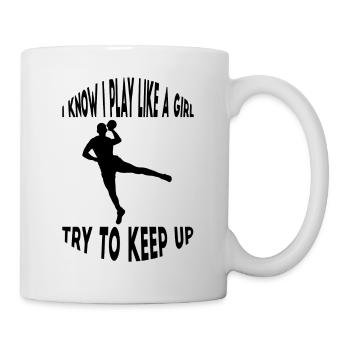Handballspieler Handball Handballfan Handballteam - Tasse - Weiß - Rechts