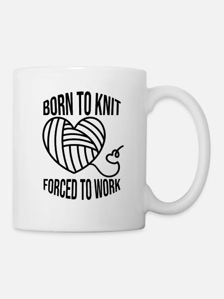 Stricken Häkeln Schneider Schneiderin Strickerin - Tasse - Weiß