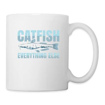 Ich Fische Auf Wels, Alles Andere Ist Köder. - Tasse - Weiß - Rechts