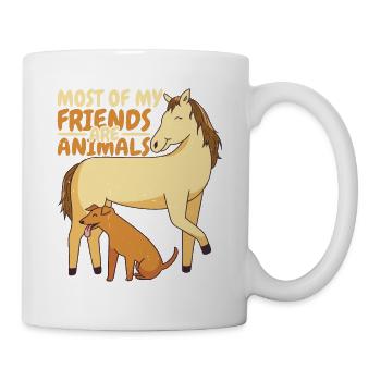 La plupart de mes amis sont des animaux 6 - Mug blanc - blanc - Droite