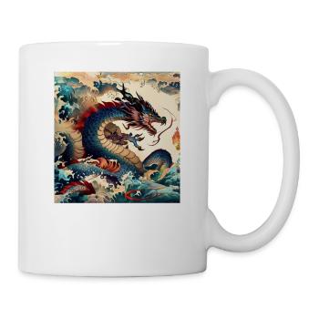Drache Japanisch - Tasse - Weiß - Rechts
