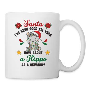 I Want A Hippo For Christmas Cute Hippos - Mug - white - Right