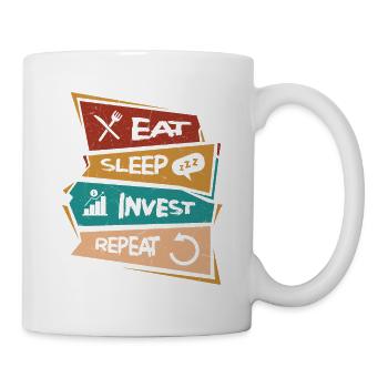 Eat Sleep Invest Repeat Stock Market Trading Trade - Mug - white - Right