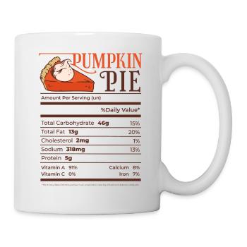 Pumpkin Pie Funny Thanksgiving Christmas Matching - Mug - white - Right