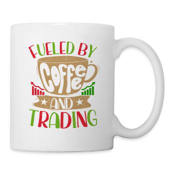 Alimenté par le café et le trading Trader du marché boursier I - Mug blanc - blanc - Droite