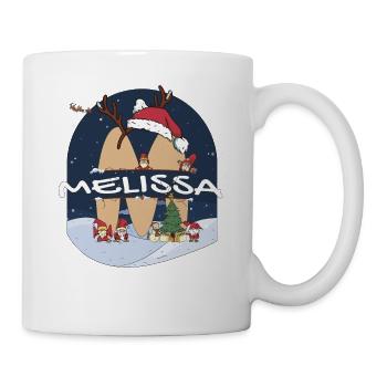 Génial Melissa nom w chapeau de père Noël dans le thème de Noël - Mug blanc - blanc - Droite