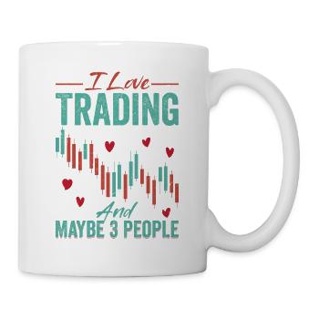 I Love Trading And Maybe 3 People Stock Market Tra - Mug - white - Right