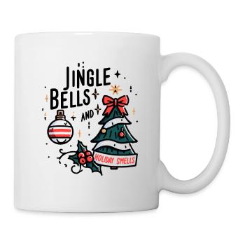 Jingle Bells und Urlaubsgerüche - Tasse - Weiß - Rechts