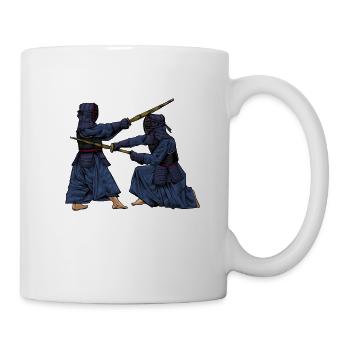 Japanische Kampfkünste - Kendo Kämpfer - Tasse - Weiß - Rechts