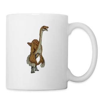 Zeichnung des Gallimimus - Tasse - Weiß - Rechts