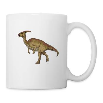 Zeichnung des Parasaurolophus - Tasse - Weiß - Rechts