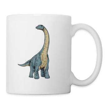Zeichnung des Apatosaurus - Tasse - Weiß - Rechts