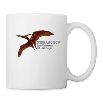 Realistic drawing of the Pteranodon - Mug - white - Right