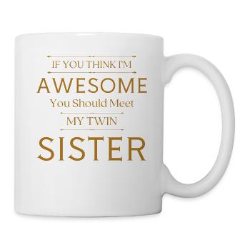 Jumeaux humoristiques Design Sibling Connection - Mug blanc - blanc - Droite