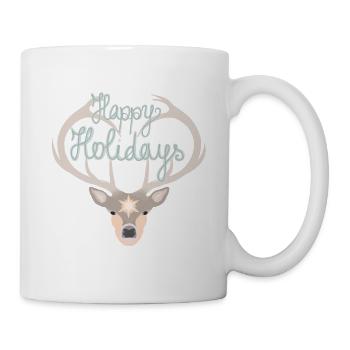 Joyeuses Fêtes Cerf ! T-shirt cadeau de Noël - Mug blanc - blanc - Droite
