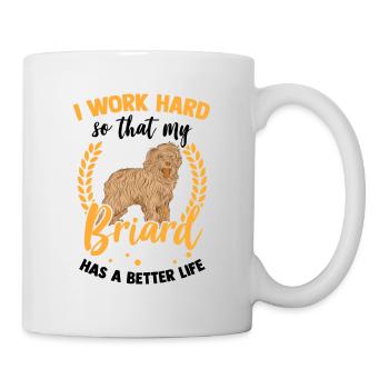 Work for my Briard Berger de Brie - Mug - white - Right