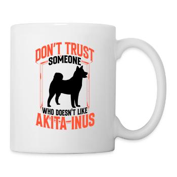 Les Akita Inu ne font pas confiance aux Shiba Inu - Mug blanc - blanc - Droite