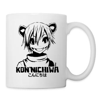 Konnichiwa Anime Fille - Mug blanc - blanc - Droite