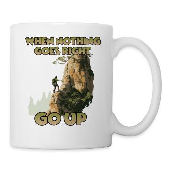 Bergabenteuer Toprope Klettern für Bergsteiger - Tasse - Weiß - Rechts