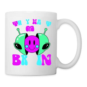 Alien, OVNI, UAP, Espace, Objet volant de l’espace - Mug blanc - blanc - Droite