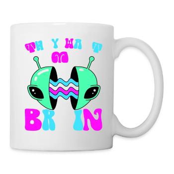 Alien, OVNI, UAP, Espace, Objet volant de l’espace - Mug blanc - blanc - Droite