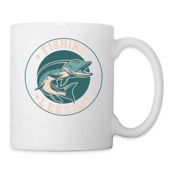 Pêche, pêcheur, pêcheur et pêche au brochet - Mug blanc - blanc - Droite