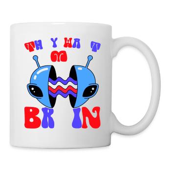 Alien, OVNI, UAP, Espace, Objet volant de l’espace - Mug blanc - blanc - Droite