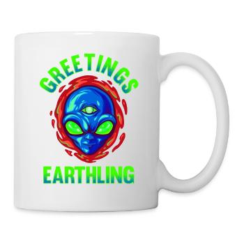 Alien, OVNI, UAP, Espace, Objet volant de l’espace - Mug blanc - blanc - Droite