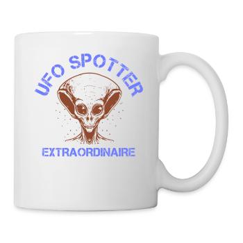 Alien, UFO, UAP, Space, Weltraum Flugobjekt - Tasse - Weiß - Rechts