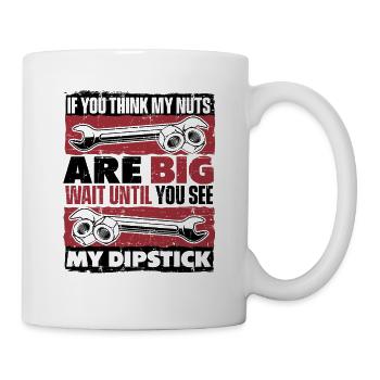 Si vous pensez que mes noix sont grosses, attendez jusqu’à Kfz - Mug blanc - blanc - Droite