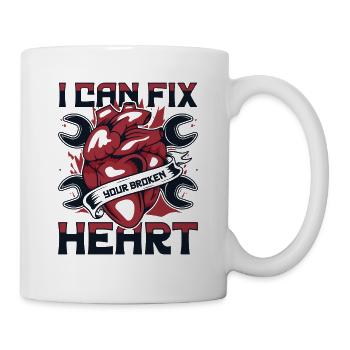 Je peux réparer votre mécanicien automobile au cœur brisé - Mug blanc - blanc - Droite