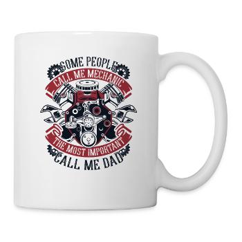 Some People Call Me Mechanic Most Important Call - Mug - white - Right