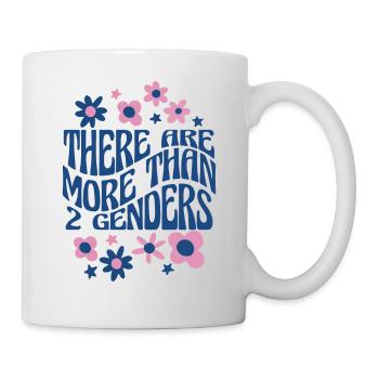 Il y a plus de 2 genres LGBTQ Spectrum - Mug blanc - blanc - Droite
