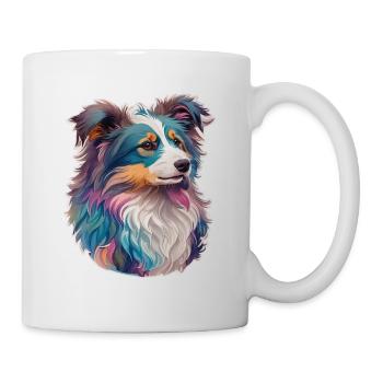 Australian Shepherd Dog Dog Lover Art - Mug - white - Right