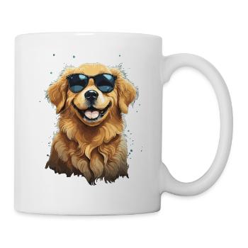Golden Retriever Coolness und Stil Sonnenbrille - Tasse - Weiß - Rechts