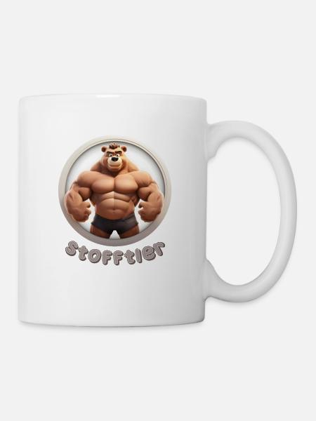Stofftier - Tasse - Weiß