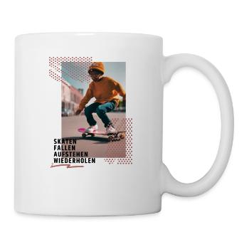 Skateboard Design Perfekt Jungen Geschenkidee - Tasse - Weiß - Rechts