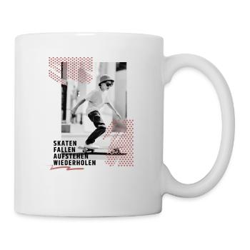 Skateboard Design Perfekt Jungen Geschenkidee - Tasse - Weiß - Rechts