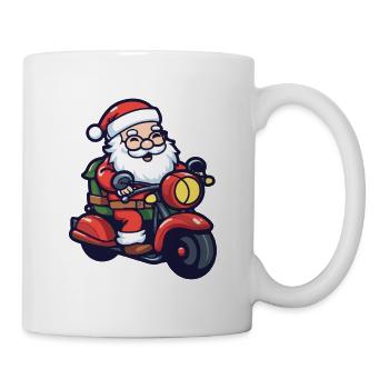 Weihnachtsmann Santa Fahrzeug - Tasse - Weiß - Rechts