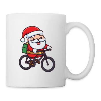 Père Noël vélo Noël - Mug blanc - blanc - Droite