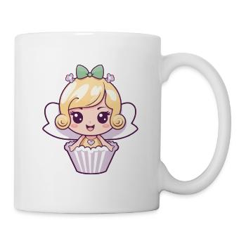Gâteau de fée à dos - Mug blanc - blanc - Droite