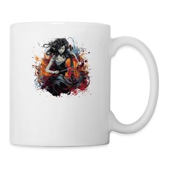 Cellospieler Cellist-Musikerin - Tasse - Weiß - Rechts