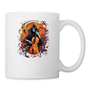 Cellospieler Cellist-Musikerin - Tasse - Weiß - Rechts