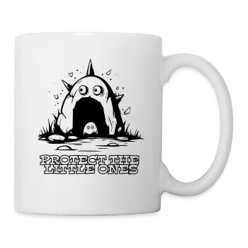 Cartoon: Schütze die Kleinen - Tasse - Weiß - Rechts